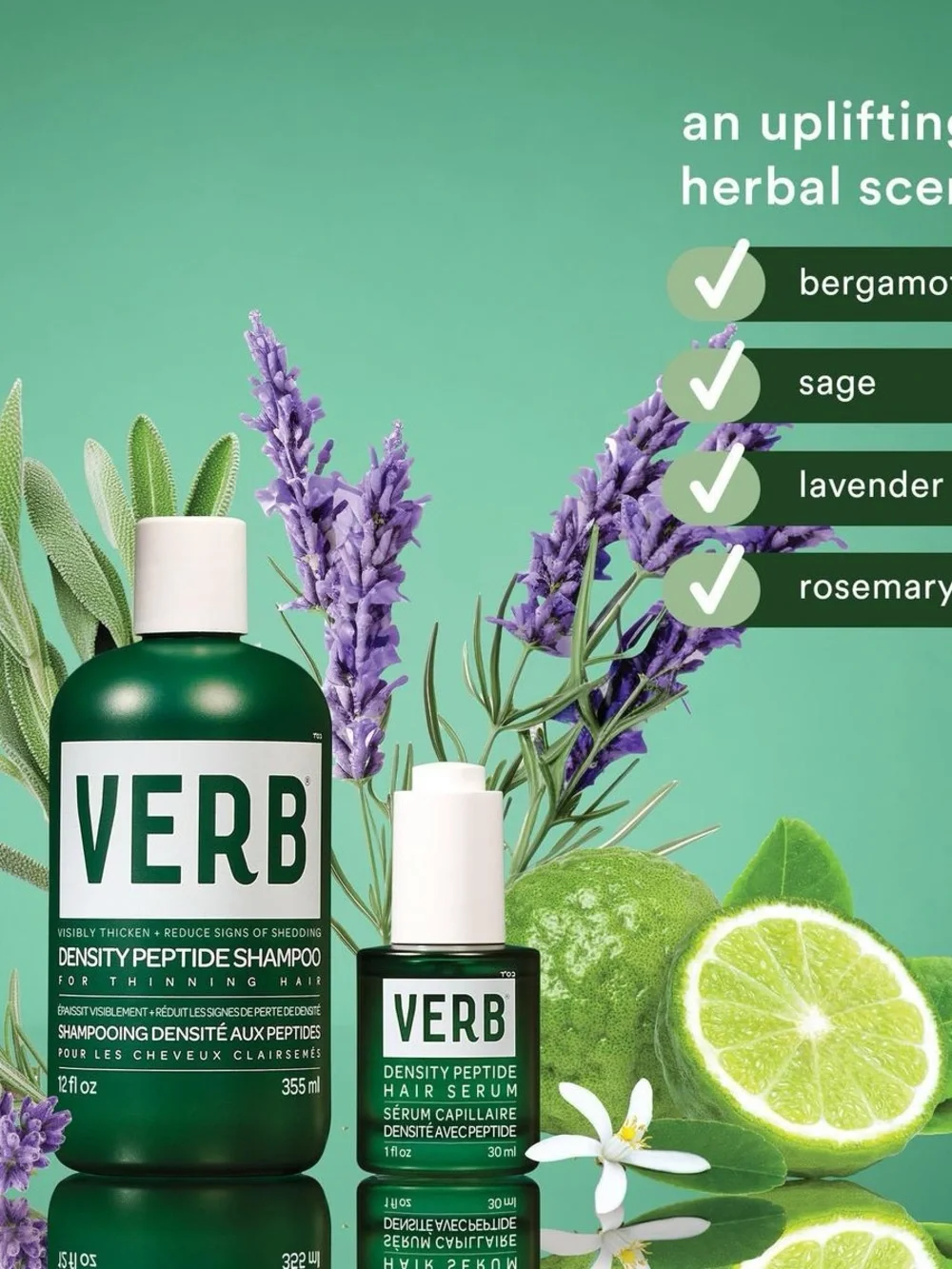VERB Density Peptide Hair Serum – For Thinning Hair 1Fl Oz (UNISEX)